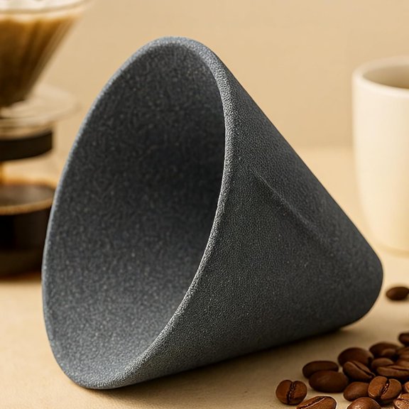Ceramic Stone Material One-piece Baked Non-porous Tea Strainer - Loose Tea Straining Stepper - Coffee Precision Filter - Good Companion for Teapots (L)