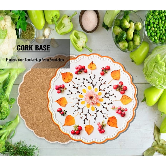 Ceramic Stone Trivets For Hot Pots And Pans  Versatile Trivet With Cork Base Heat Resistant Mats Countertop Dishes Set Of 4