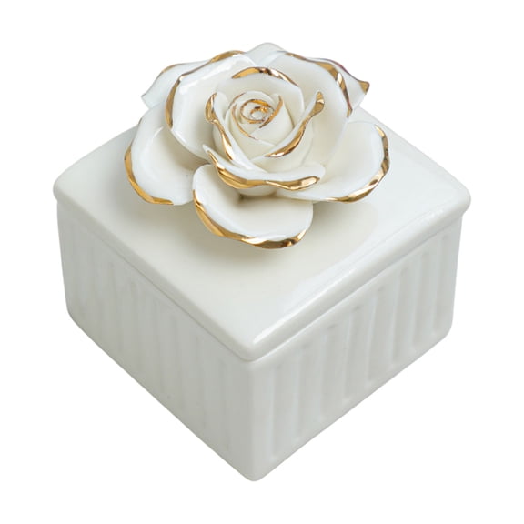 Ceramic Storage Jar Jewelry Box Organizer with Hand-painted Sea-themed Design, Multifunctional Home Decor and Gift for Weddings, Birthdays, Anniversaries