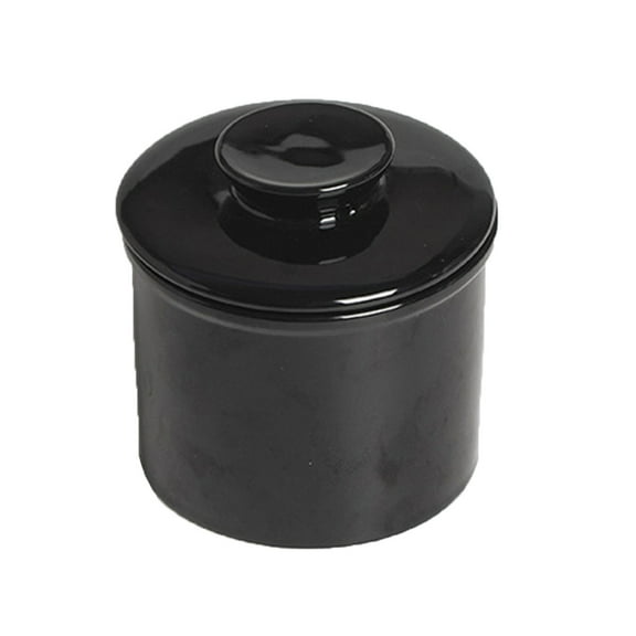 Ceramic Storage Jar with Lid - Porcelain Canister for Kitchen Countertop - Airtight Container for Flour, Sugar, Coffee, Tea, or Dry Food - Household Pantry Organizer - 1 Piece