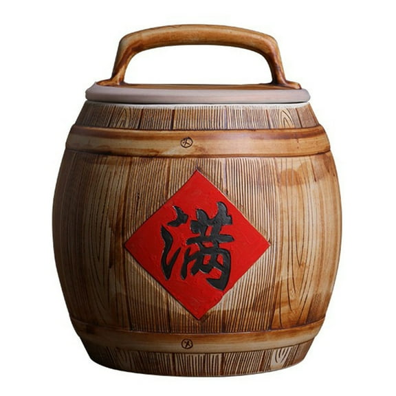 Ceramic Storage Jars For Kitchen,Rice Dispenser,Ceramic Grain Storage Container,Airtight Dispenser Rice Storage Box,Grain Dispenser For Flour,Sugar,Cereals