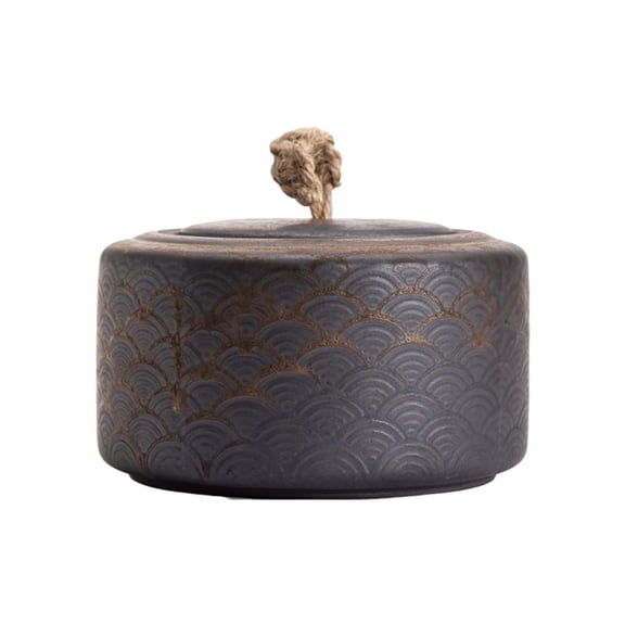 Ceramic Storage Jars with Lid, Japanese Style Vintage Porcelain Tea Box Vintage Traditional Ceramic Loose Tea Caddy Sealed for Household Storage Tea, Sugar