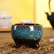 Ceramic Succulent Plant Flower Pot Planting Pot Home Decorations Small Planter Pot  Blue