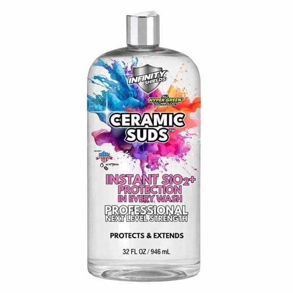 Infinity Shields Ceramic Suds, SiO Ceramic Car Wash, 32 oz,  Bubble Gum Scent