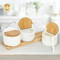 thumbnail image 1 of Ceramic Sugar Bowl,Vermida 8.54oz White Sugar Bowl with Lid and Spoon Lids, 1 of 5