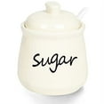 thumbnail image 1 of Ceramic Sugar Bowl with Lid and Spoon 12oz (Beige), 1 of 6