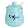 thumbnail image 1 of Ceramic Sugar Bowl with Lid and Spoon 12oz (Turquoise), 1 of 7