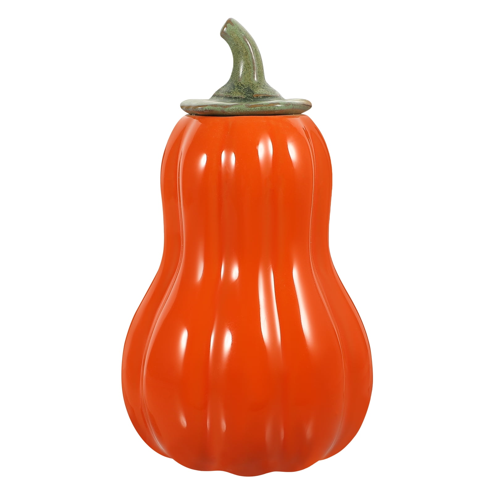 Ceramic Sugar Jar Pumpkin Shape Jar Bean Storage Jar Candy Canister ...