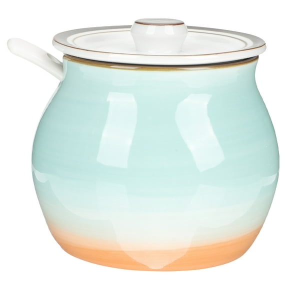 NIAIZEK Vintage Ceramic Kitchen Canister Set for Sugar, Spices, and Herbs Storage with Elegant Round Design