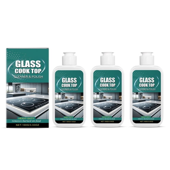 Ceramic Surfaces and Glass Cooktop Cleaner - Heavy Duty Cleaner and Polish,Removes Tough Stains