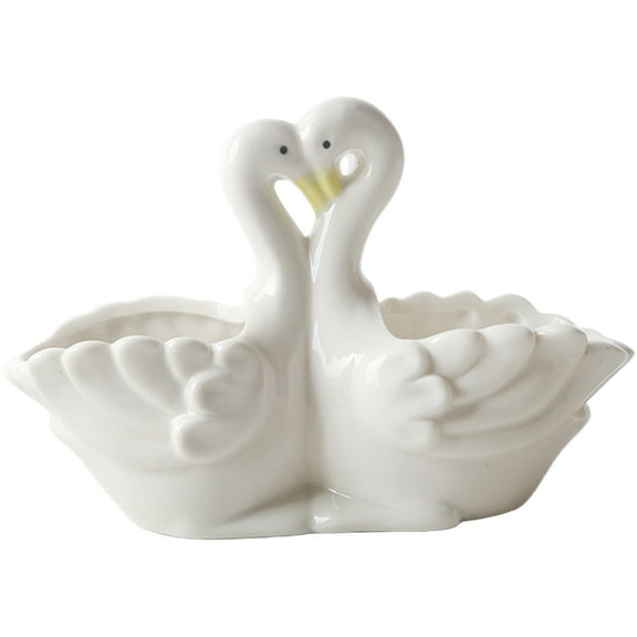 ifundom White Ceramic Small Planter Pot 1 Pack Indoor Decorative Flowerpot for and Plants