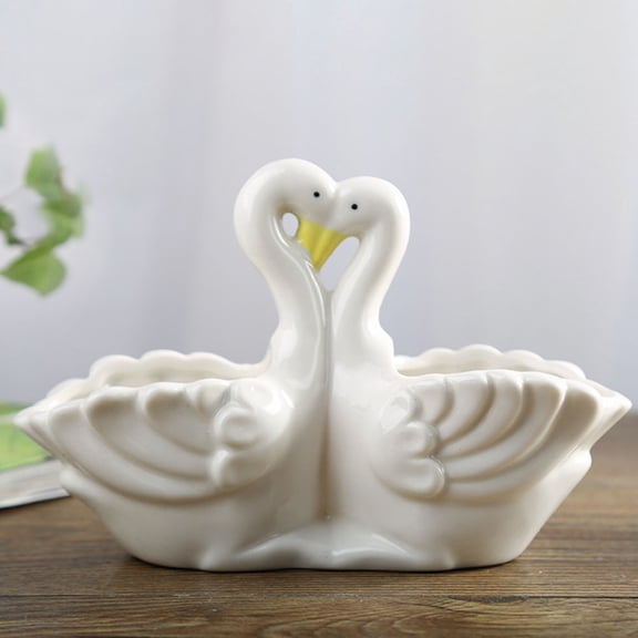 ifundom White Ceramic Small Planter Pot 1 Pack Indoor Decorative Flower Pot for and Small Plants