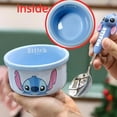 thumbnail image 1 of Ceramic Tableware Set - 1 Bowl and 1 Spoon, Microwave, Oven and Dishwasher Safe, Cute Cartoon Design, Round Bowl and Spoon, 1 of 13