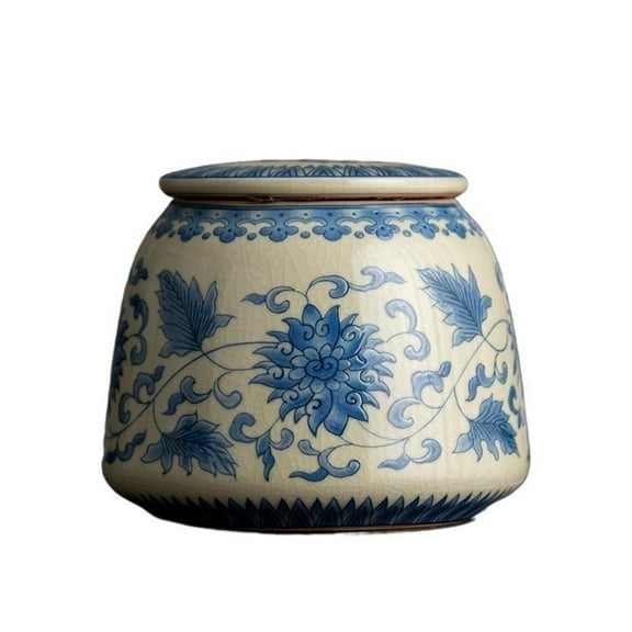Ceramic Tea Caddy Household Tea Storage Container Tins Jar With Airtight Lid For Coffee, Nuts, Herb, Spice, Sugar