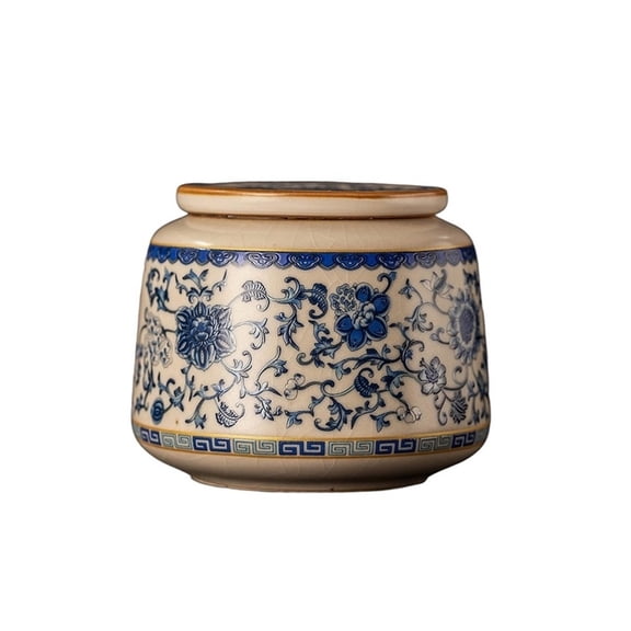 Ceramic Tea Canister For Kitchen Counter, Pantry, Decorative Jar For Coffee, Tea, Sugar, Candy