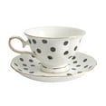 thumbnail image 1 of Raindrops Black Ceramic Coffee Cup Set with Saucer for Storage Use Simple Design and Material 1 Set, 1 of 6