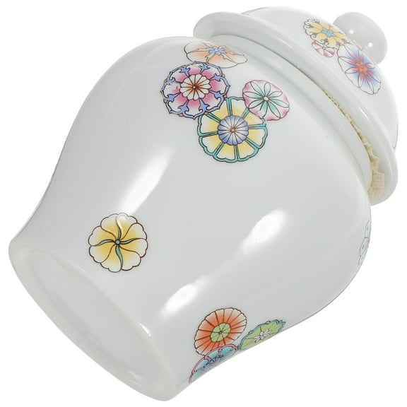 Ceramic Tea Loose Tea Cereal Coffee Storage Tea Container Glass Tea Pitcher Glass Terrarium Decorative Jar