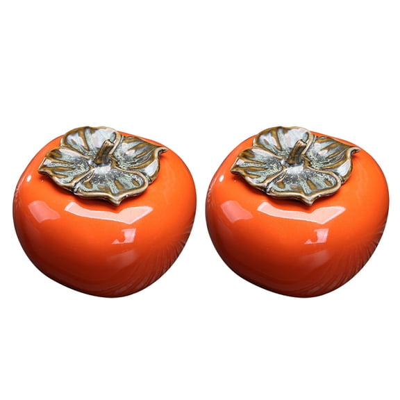 Ceramic Tea Porcelain : 2pcs 150ml Loose Tea Sealed Jar Airtight Coffee Bean Persimmon Sugar Pot Container for Kitchen