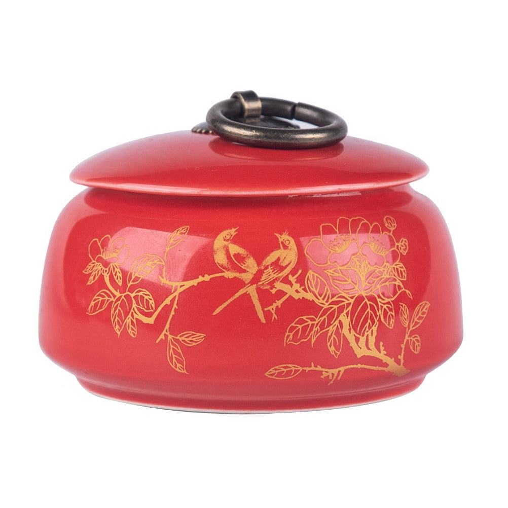 Ceramic Tea Pot Candy Jar Kitchen Canisters Container with Lid Coffee