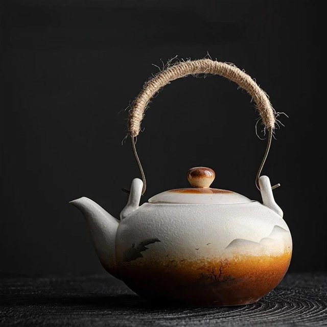 Ceramic Tea Set Vintage Tea Making Western Shi Pot Tianmu Glaze Sheet