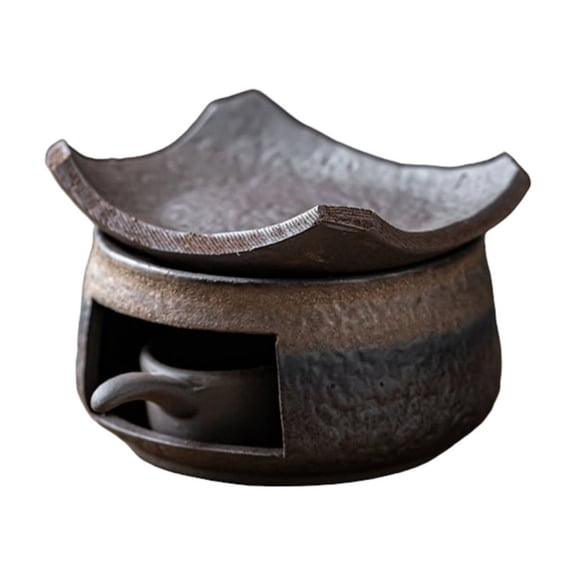 Ceramic Tea Stove Warmer Set - Natural Calming Effect Scents Diffuser with Tealight Holder for Meditation