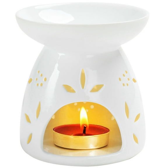 Ceramic Tealight Candle Holder, Essential Oil Burner Wax Melt Burners, Aromatherapy Aroma Diffuser Burner for Home Bedroom Decor Christmas Housewarming Gift