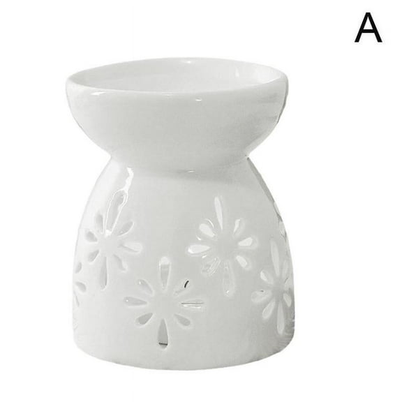 Ceramic Tealight Candle Holder Essential Wax Melt Fragrance Oil Burners Warmer P9U1