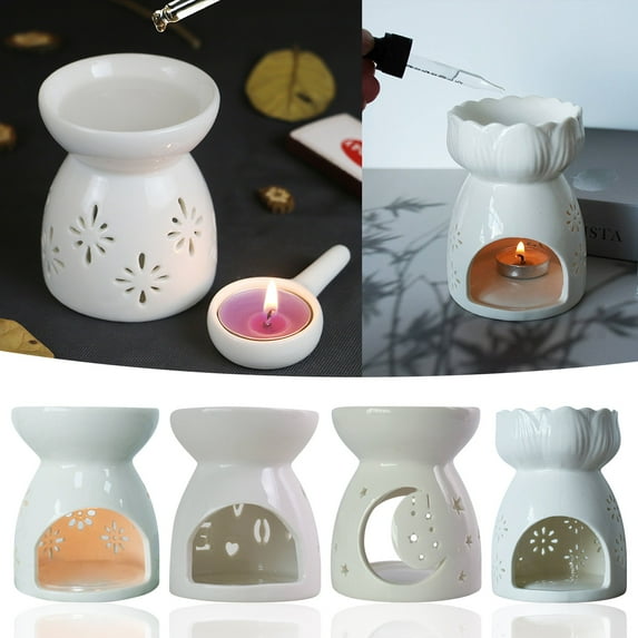 Ceramic Tealight Candle Holder Oil Burner, Oil Burner for Scented Oil, Tealight Wax Warmer Decoration for Bedroom,Living Room,Balcony,Patio Tabletop Star Birthday Wedding Gift Walmart Pallets