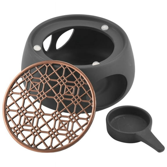 Ceramic Teapot Warmer Holder Base Tea Warmer Insulation Base Tea Coffee Water Warmer Hollow Candle Heating Base Holder C