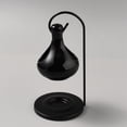 thumbnail image 1 of Ceramic Teardrop Candle Holder Oil Burner with Iron Rack Essential Oil Incense Aroma Diffuser Black 7.6x7.9x10.1cm & 10.2x9.75x20cm, 1 of 2
