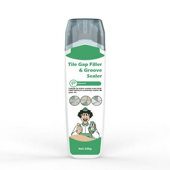 Ceramic Tile Caulking Agent Floor Gap Filler Mildew Proof Grout Repair With Easy-Squeeze Tube White Formula And Plastic Nozzle For Kitchen Bathroom Baseboard And Corner Sealing 6.5X2In 0.4