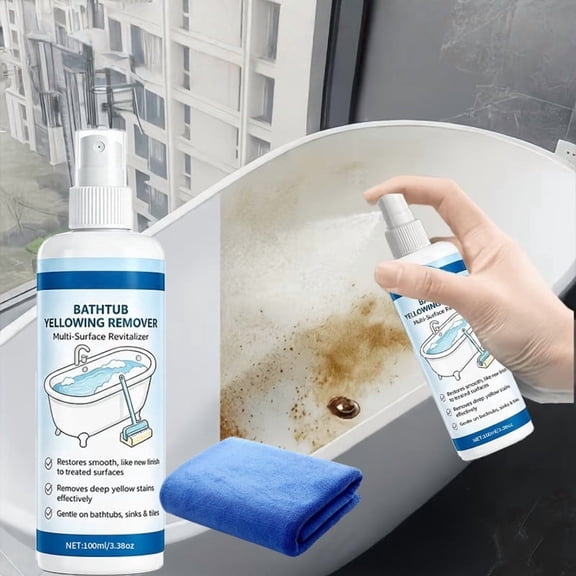 Ceramic Tile Cleaner for Bathroom, Tub And Tile Soap Scum Remover with Cleaning Towel, Limescale Remover for Ceramic Surfaces