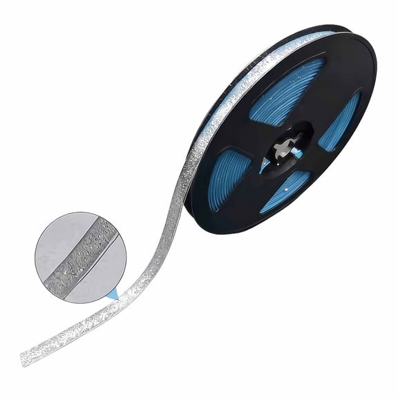 Ceramic Tile Gap Tape Self Adhesive Caulk Strip, Waterproof Peel and Stick Sealing Tape for Bathtub Shower Sink Toilet Kitchen Wall Edge (Silver, 8mm/30m)