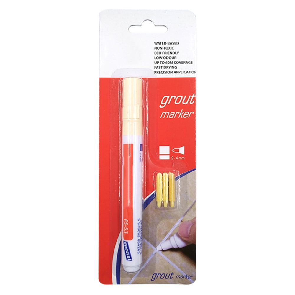 Ceramic Tile Grout Repair Tube Grout Pen Tile Stitch Pen Restore Tiles For Home Beige Blister