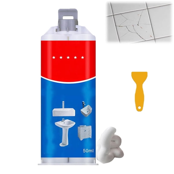 Ceramic Tile Hole Filler - Porcelain Crack Repair Paste for Restoration | Chip and Filler with Smooth Application & Quick Dry Formula for Bathroom, Kitchen, Wall, Floor and Countertop