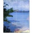thumbnail image 1 of Ceramic Tile Mural-Abbott Handerson Thayer Waterfront Painting 2. 24" w x 30" h using (20) 6 x 6 ceramic tiles, 1 of 3