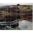 thumbnail image 1 of Ceramic Tile Mural-Abram Arkhipov Village Painting 6. 36" w x 30" h using (30) 6 x 6 ceramic tiles, 1 of 3