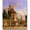 thumbnail image 1 of Ceramic Tile Mural-Adrianus Eversen City Backsplash Tile Mural 2. 21.25" w x 25.5" h using (30) 4.25 x 4.25 ceramic tiles, 1 of 3