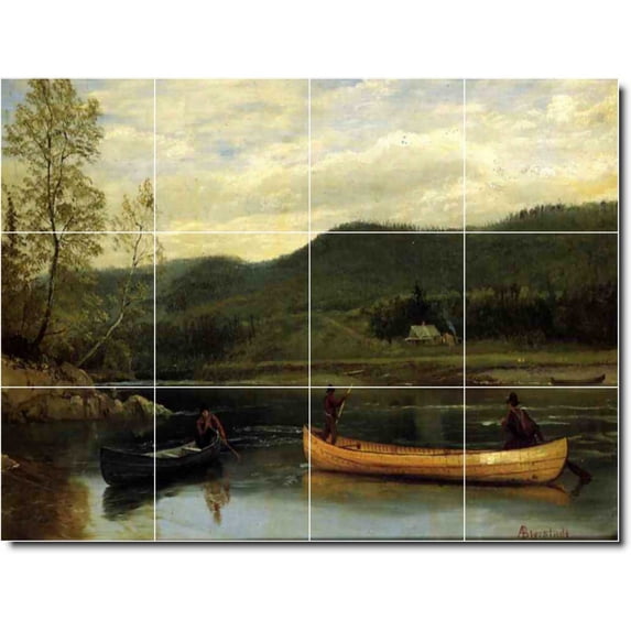 Ceramic Tile Mural-Albert Bierstadt Country Painting 11. 24" w x 18" h using (12) 6 x 6 ceramic tiles
