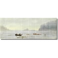thumbnail image 1 of Ceramic Tile Mural-Albert Bierstadt Indians Custom Tile Mural 9. 34" w x 12.75" h using (24) 4.25 x 4.25 ceramic tiles, 1 of 3