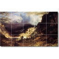 thumbnail image 1 of Ceramic Tile Mural-Albert Bierstadt Landscapes Painting 1. 21.25" w x 12.75" h using (15) 4.25 x 4.25 ceramic tiles, 1 of 3