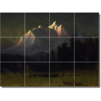 Ceramic Tile Mural-Albert Bierstadt Landscapes Painting 114. 17" w x 12.75" h using (12) 4.25 x 4.25 ceramic tiles