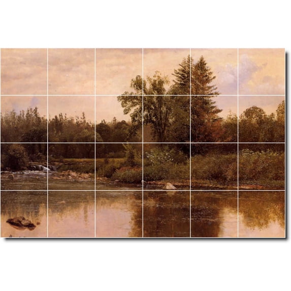 Ceramic Tile Mural-Albert Bierstadt Landscapes Painting 42. 48" w x 32" h using (24) 8 x 8 ceramic tiles
