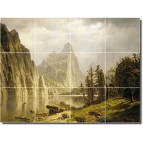 Ceramic Tile Mural-Albert Bierstadt Landscapes Painting 49. 17" w x 12.75" h using (12) 4.25 x 4.25 ceramic tiles