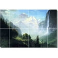 thumbnail image 1 of Ceramic Tile Mural-Albert Bierstadt Waterfalls Bathroom Tile Mural 20. 25.5" w x 17" h using (24) 4.25 x 4.25 ceramic tiles, 1 of 3
