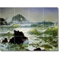 thumbnail image 1 of Ceramic Tile Mural-Albert Bierstadt Waterfront Painting 24. 17" w x 12.75" h using (12) 4.25 x 4.25 ceramic tiles, 1 of 3