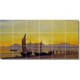 thumbnail image 1 of Ceramic Tile Mural-Albert Bierstadt Waterfront Painting 7. 25.5" w x 12.75" h using (18) 4.25 x 4.25 ceramic tiles, 1 of 3