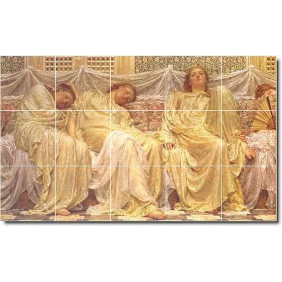 Ceramic Tile Mural-Albert Moore Women Painting 14. 30" w x 18" h using (15) 6 x 6 ceramic tiles