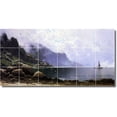 thumbnail image 1 of Ceramic Tile Mural-Alfred Bricher Landscapes Painting 124. 48" w x 24" h using (18) 8 x 8 ceramic tiles, 1 of 3