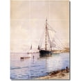 thumbnail image 1 of Ceramic Tile Mural-Alfred Bricher Ships Shower Tile Mural 16. 36" w x 48" h using (12) 12 x 12 ceramic tiles, 1 of 3